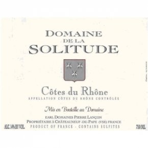 Domaine de la Solitude Côtes du Rhône Blanc Roussanne/Clairette Blanche 2007